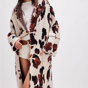 Stylish Multicolor Knit Coat